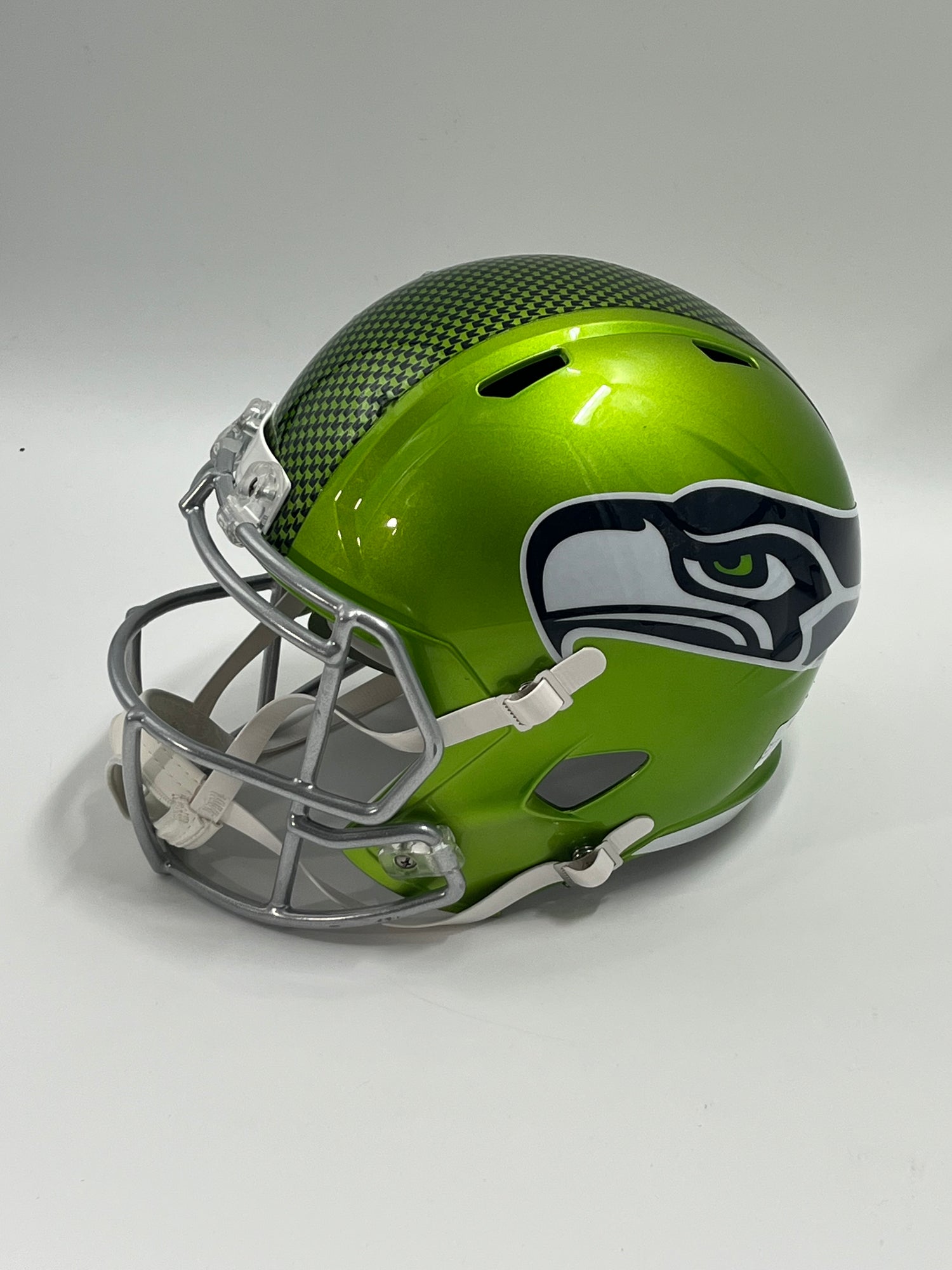 Steve Largent Signed Seahawks FS Flash Atl Spd Helmet Inscr &quot;HOF &