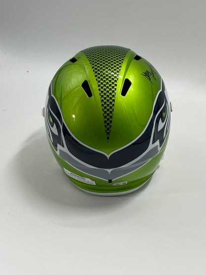 Steve Largent Signed Seahawks FS Flash Atl Spd Helmet Inscr &quot;HOF &