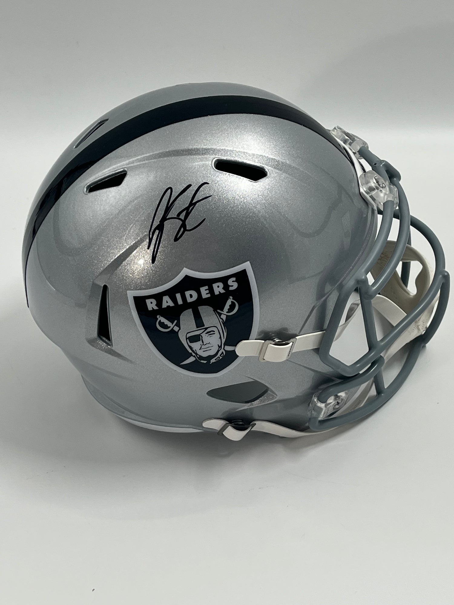 Geno Smith Signed Raiders Full-Size Speed Helmet (Beckett)