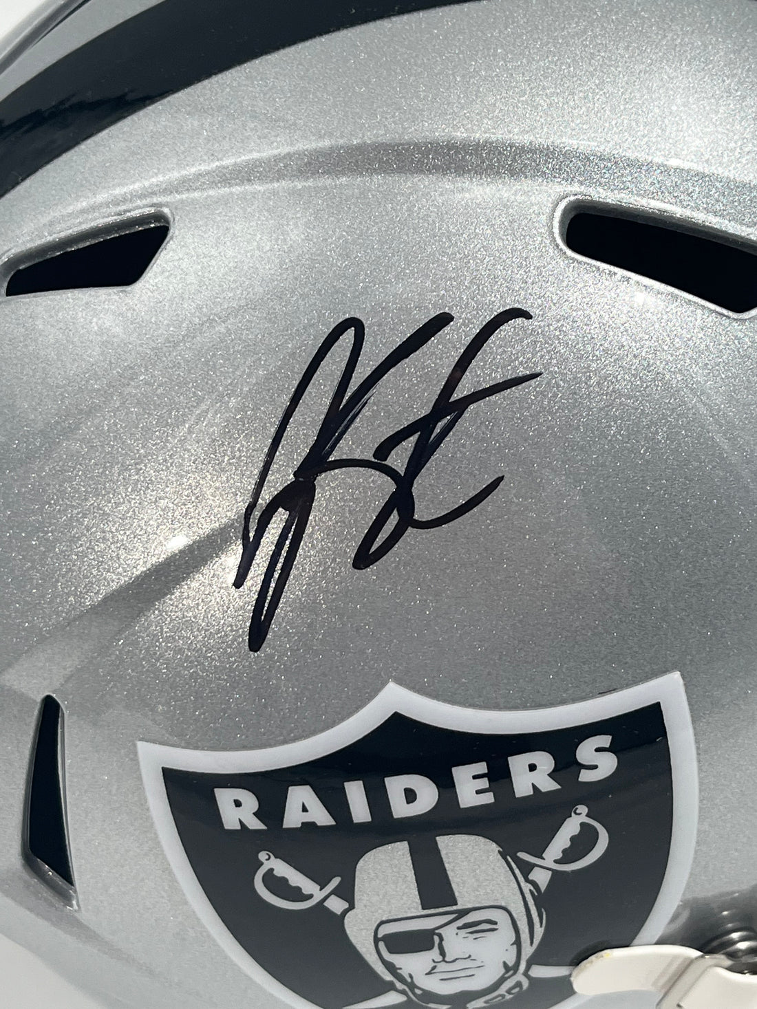 Geno Smith Signed Raiders Full-Size Speed Helmet (Beckett)
