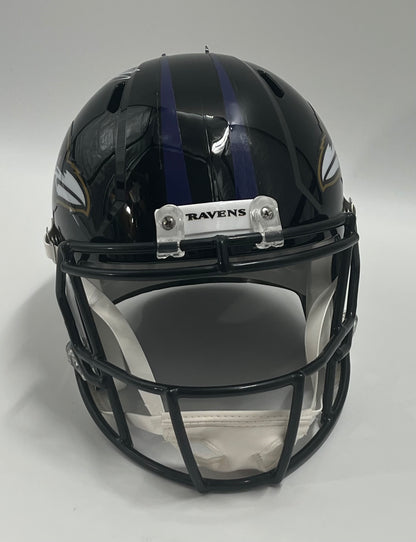Zay Flowers Signed Ravens Full-Size Speed Helmet (Beckett)