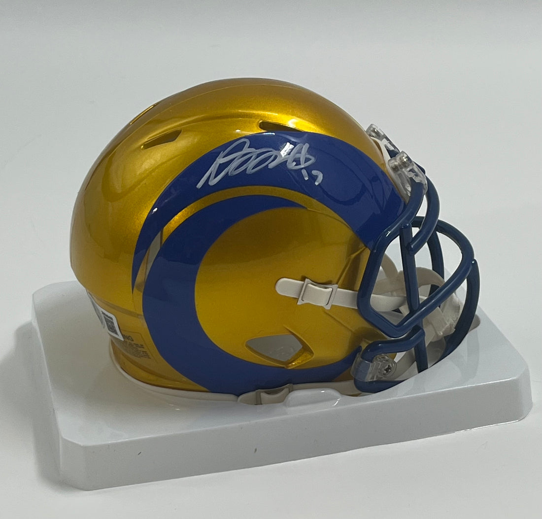 Davante Adams Signed Rams Flash Alternate Speed Mini Helmet (Beckett)