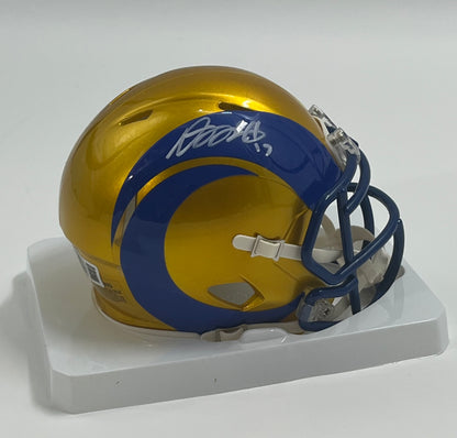 Davante Adams Signed Rams Flash Alternate Speed Mini Helmet (Beckett)