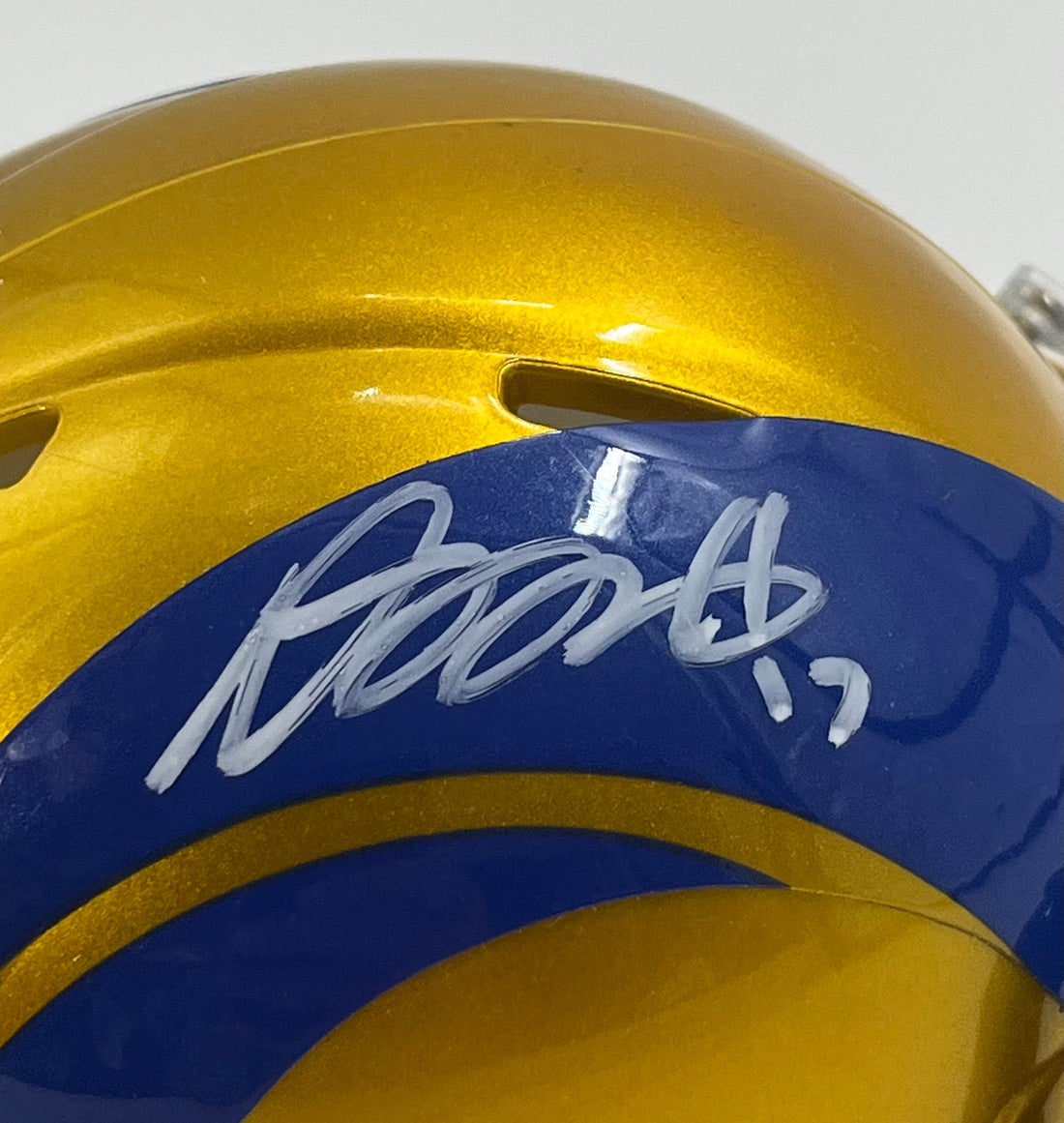 Davante Adams Signed Rams Flash Alternate Speed Mini Helmet (Beckett)