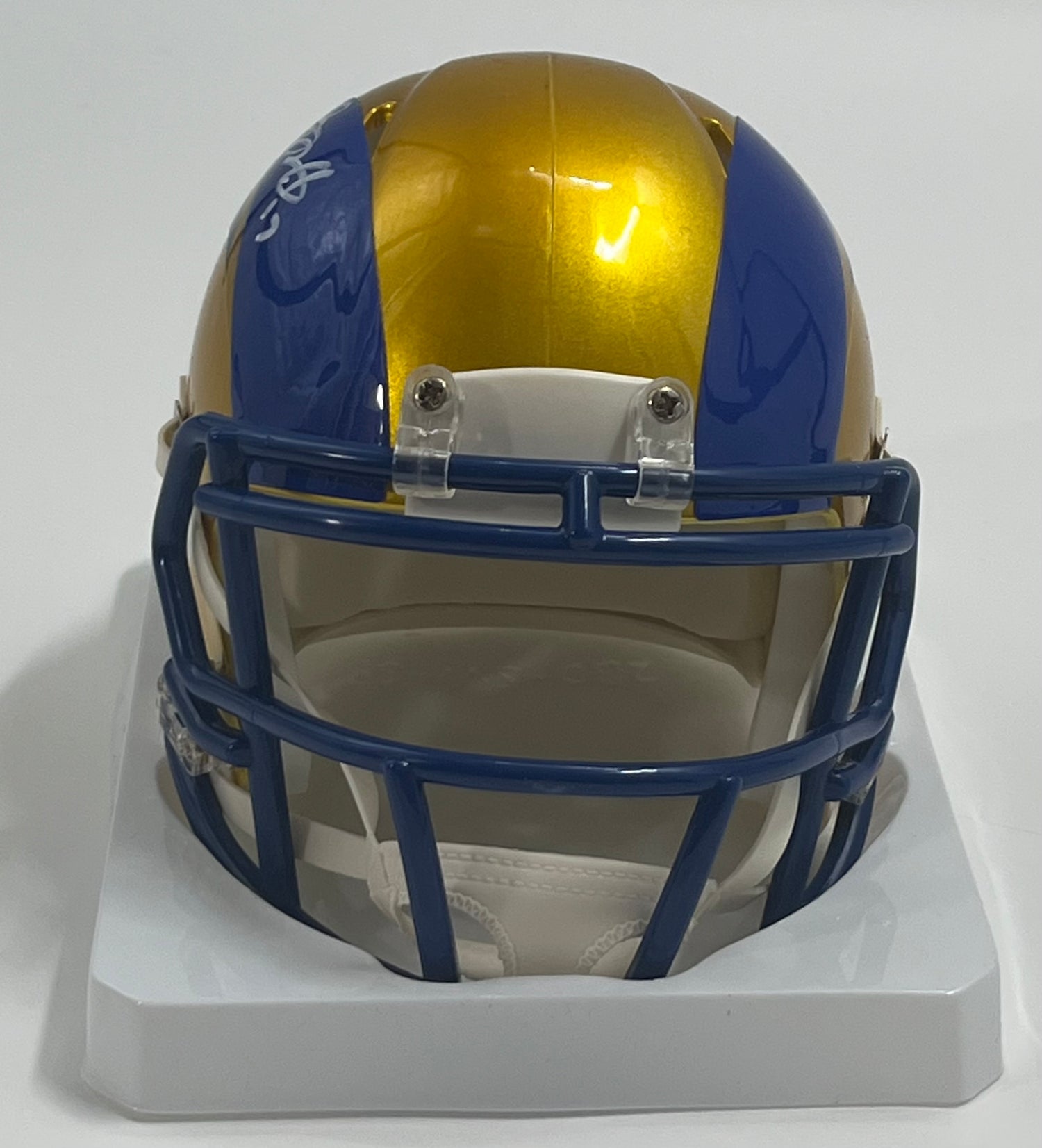 Davante Adams Signed Rams Flash Alternate Speed Mini Helmet (Beckett)