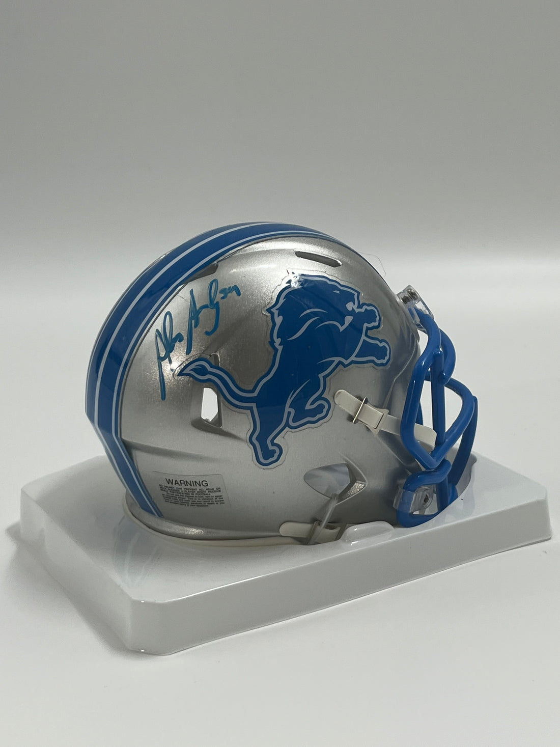 Alex Anzalone Signed Lions Speed Mini Helmet (Beckett)