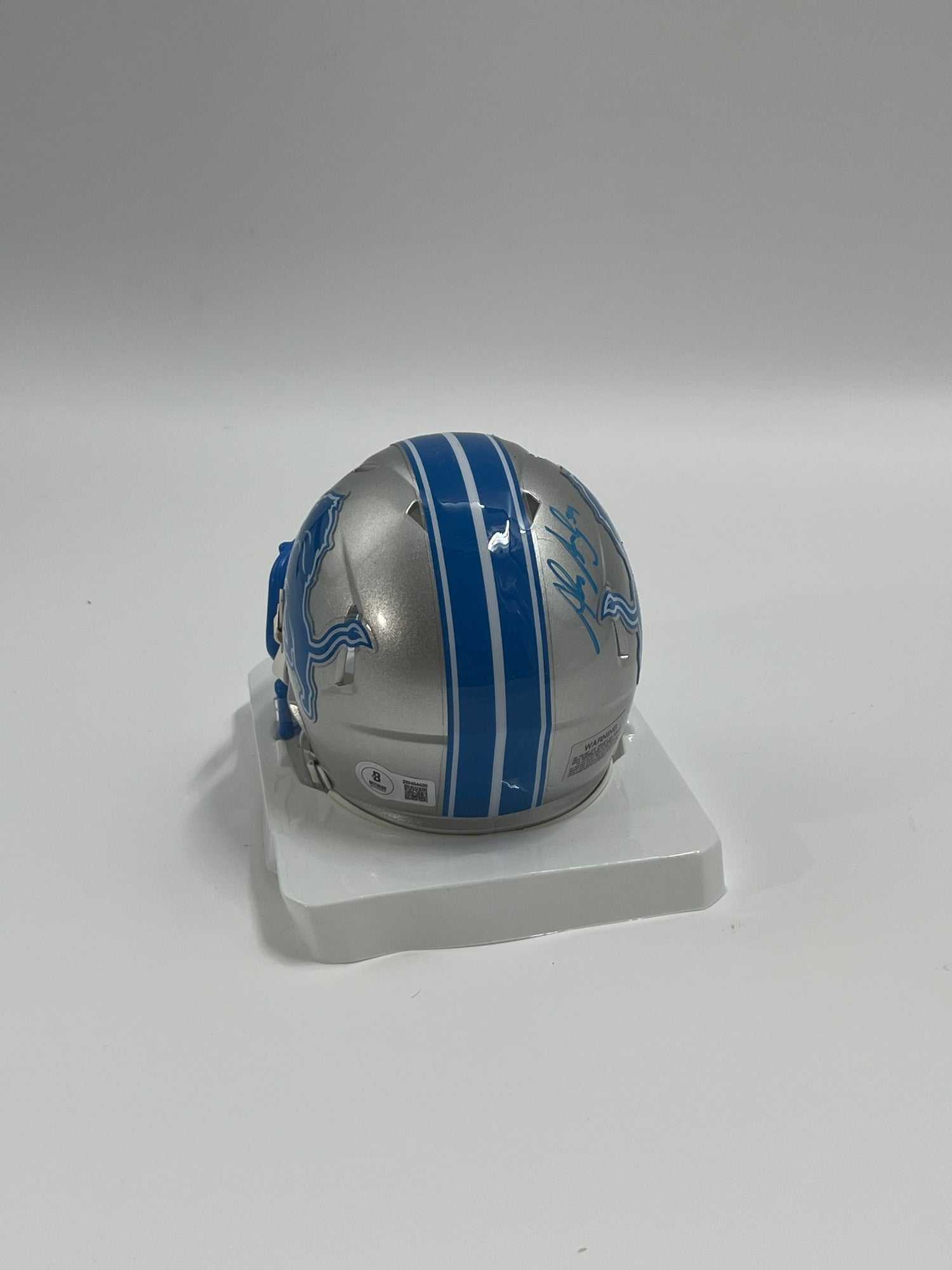 Alex Anzalone Signed Lions Speed Mini Helmet (Beckett)