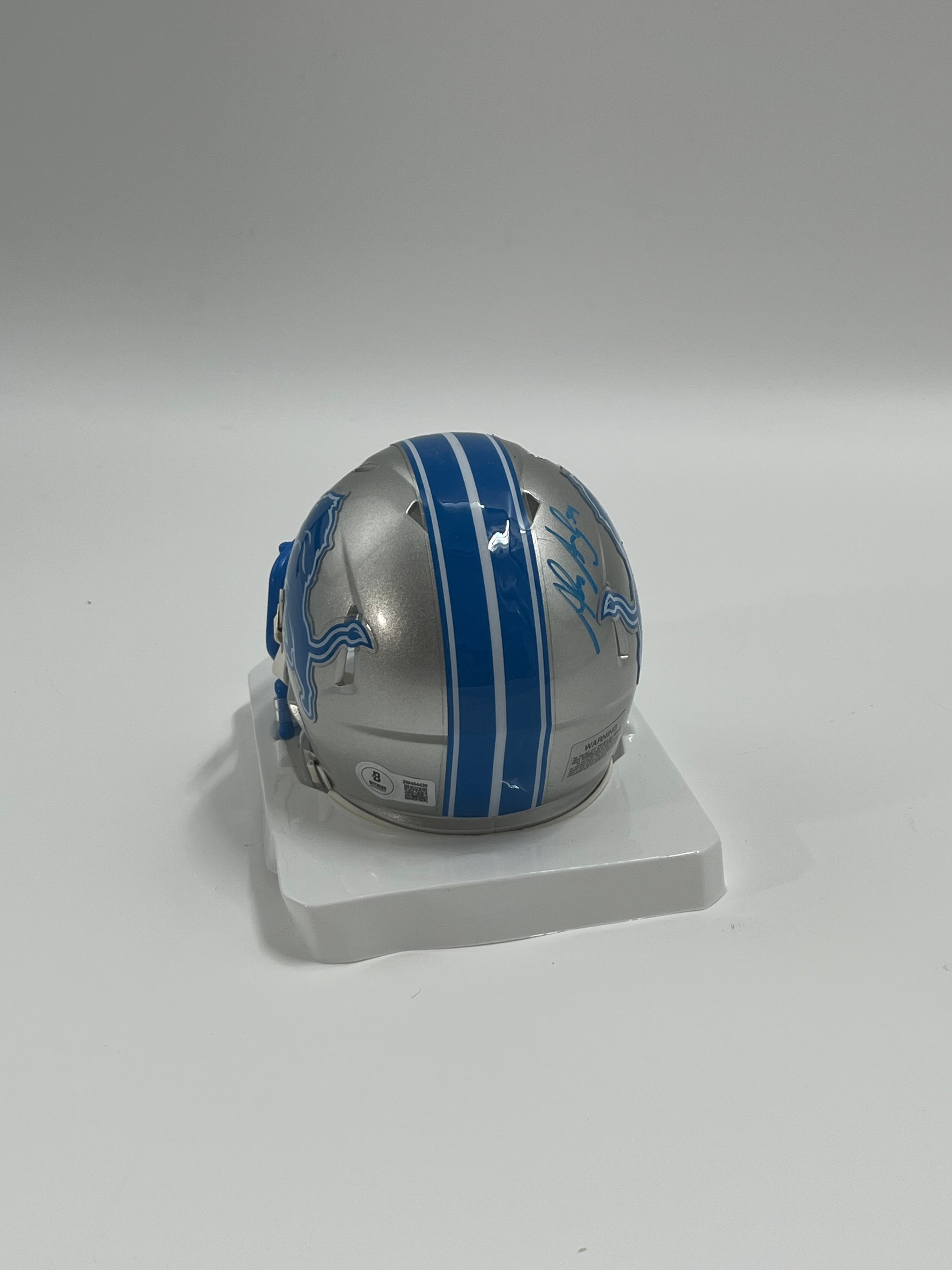 Alex Anzalone Signed Lions Speed Mini Helmet (Beckett)