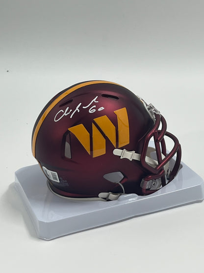 Chris Samuels Signed Commanders Speed Mini Helmet (Beckett)