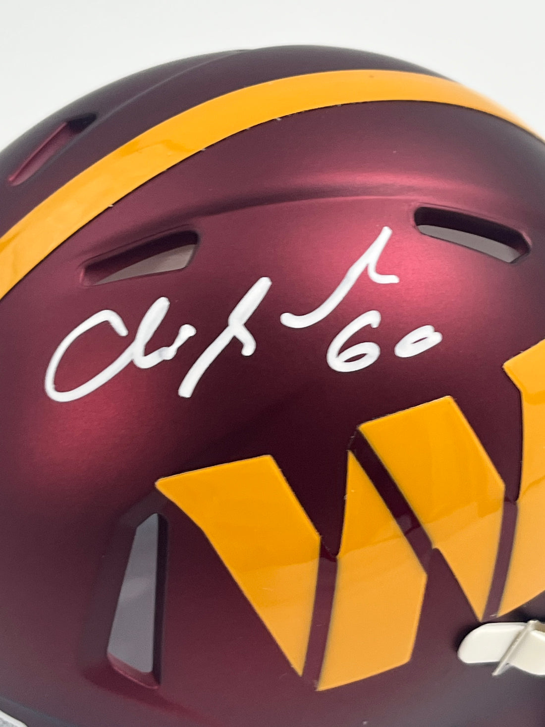 Chris Samuels Signed Commanders Speed Mini Helmet (Beckett)
