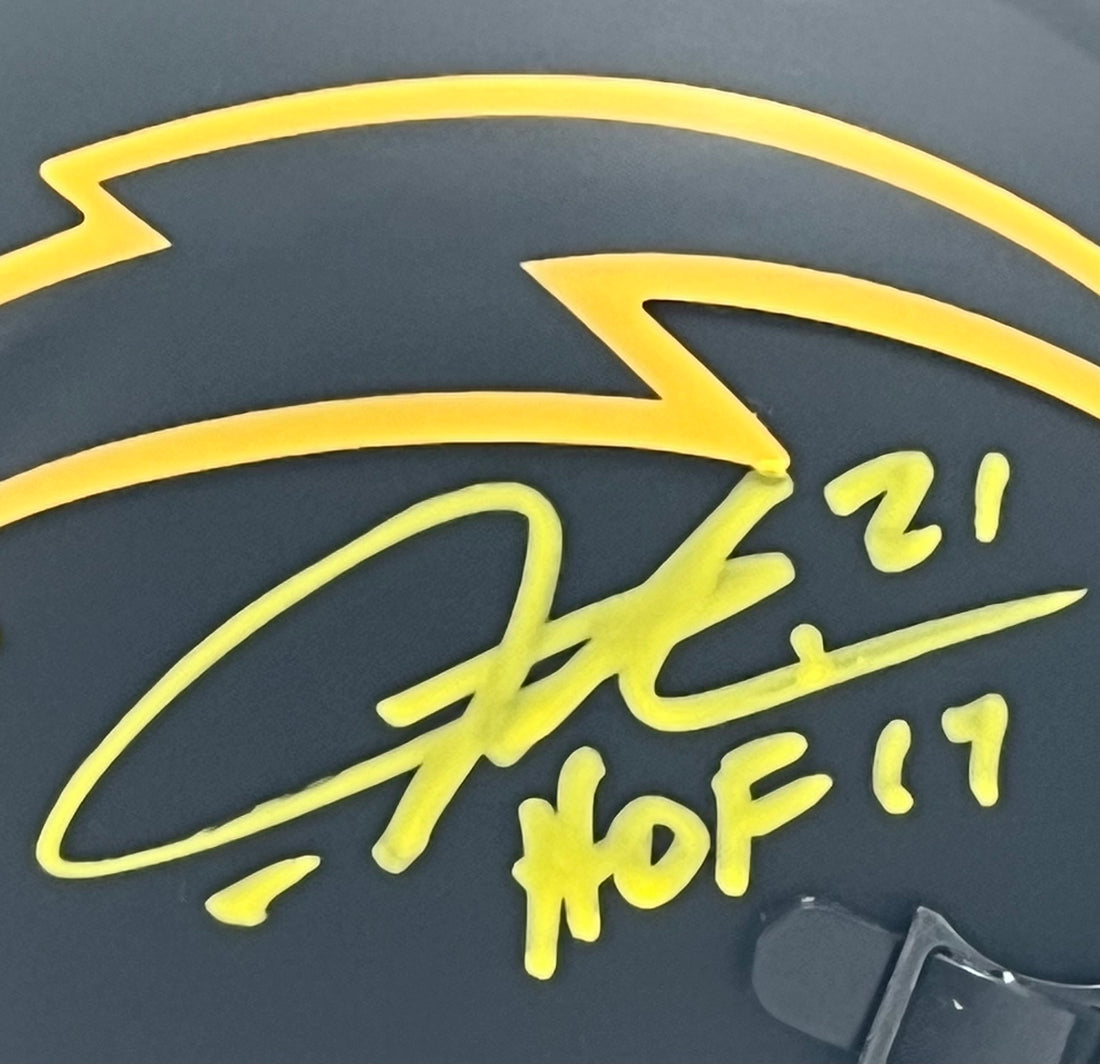 LaDainian Tomlinson Signed Chargers Eclipse Alt Spd MH Inscr &quot;HOF 17&quot; (Beckett)