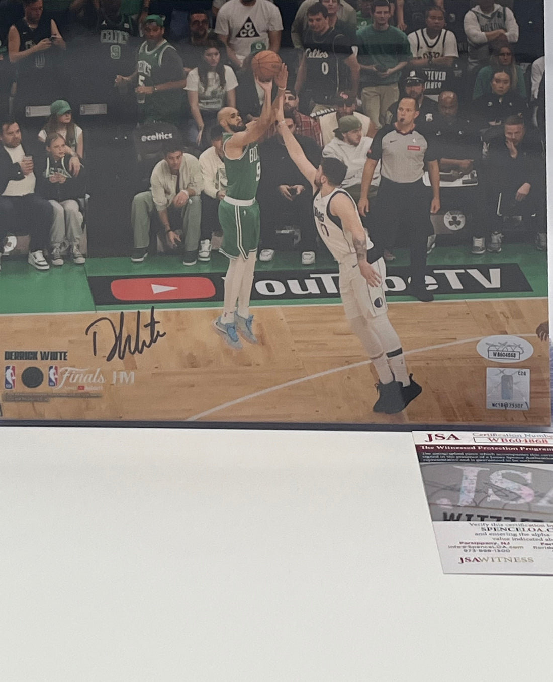 Derrick White Signed Celtics 8x10 Photo (JSA)