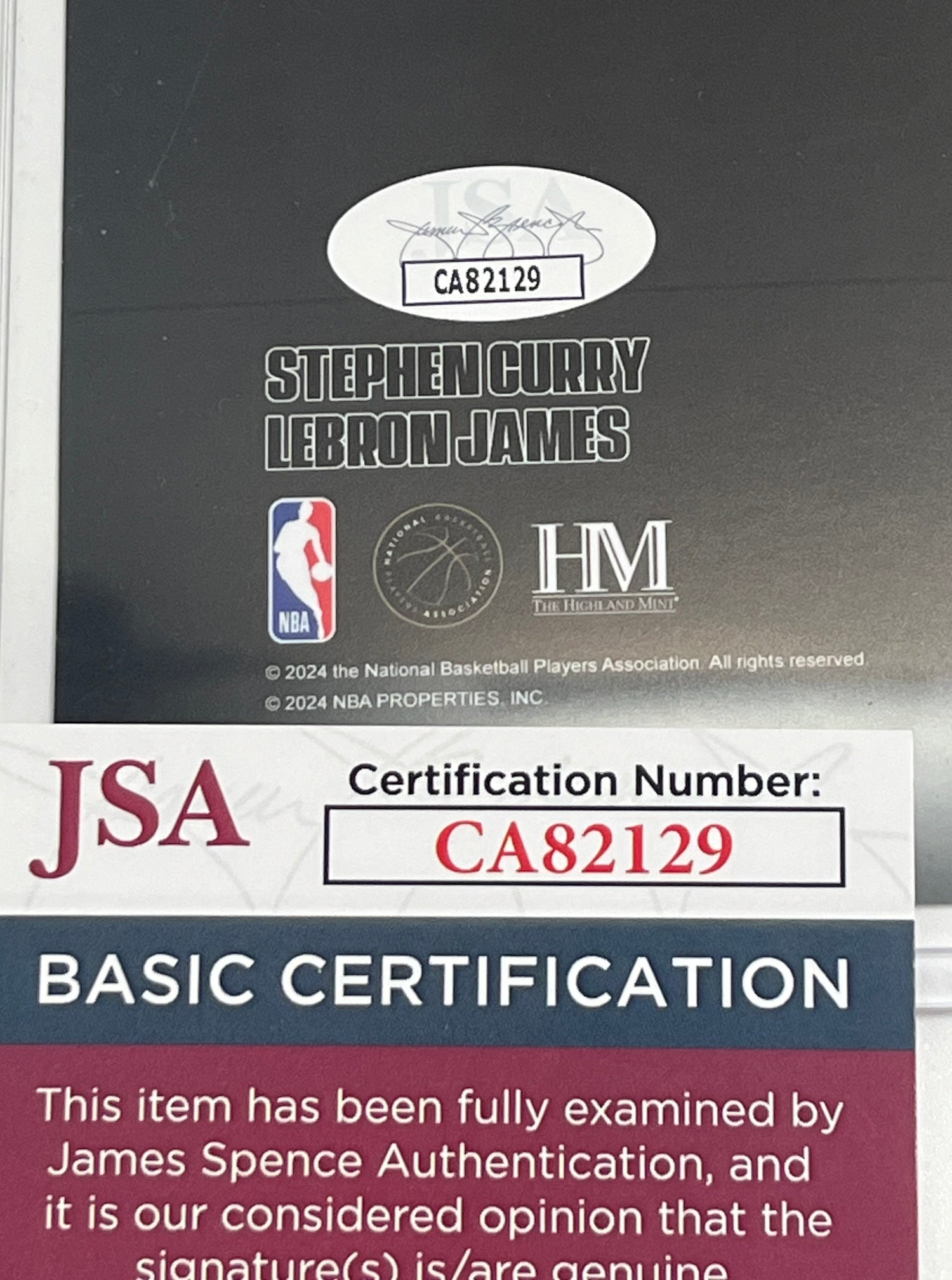 Steph Curry Signed Warriors 16x20 Photo (w/LeBron) (JSA)