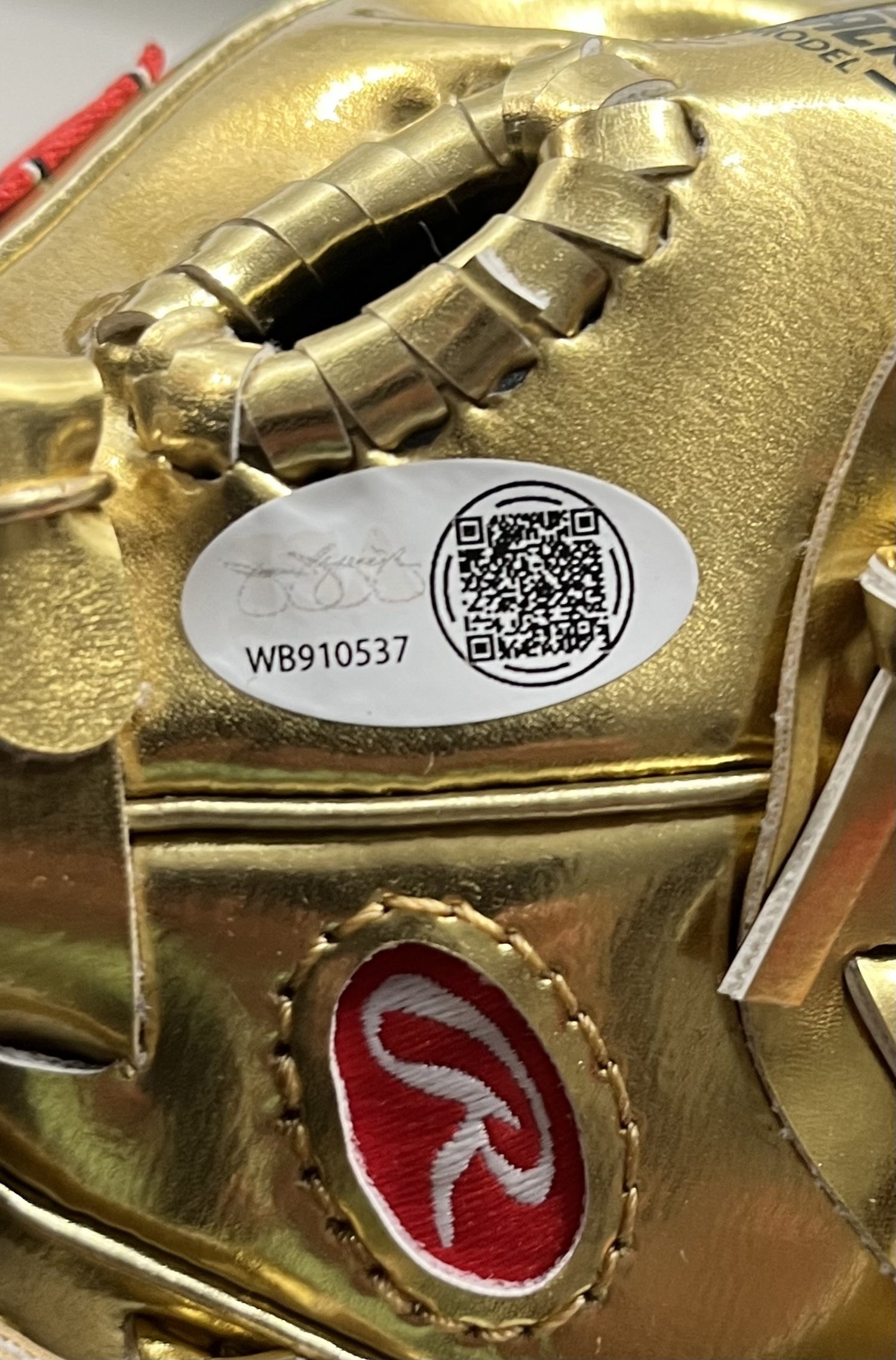 Nolan Arenado Signed Rawlings Mini Golden Glove With Display Stand (JSA)