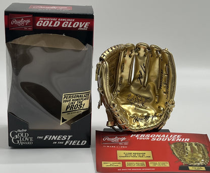 Nolan Arenado Signed Rawlings Mini Golden Glove With Display Stand (JSA)