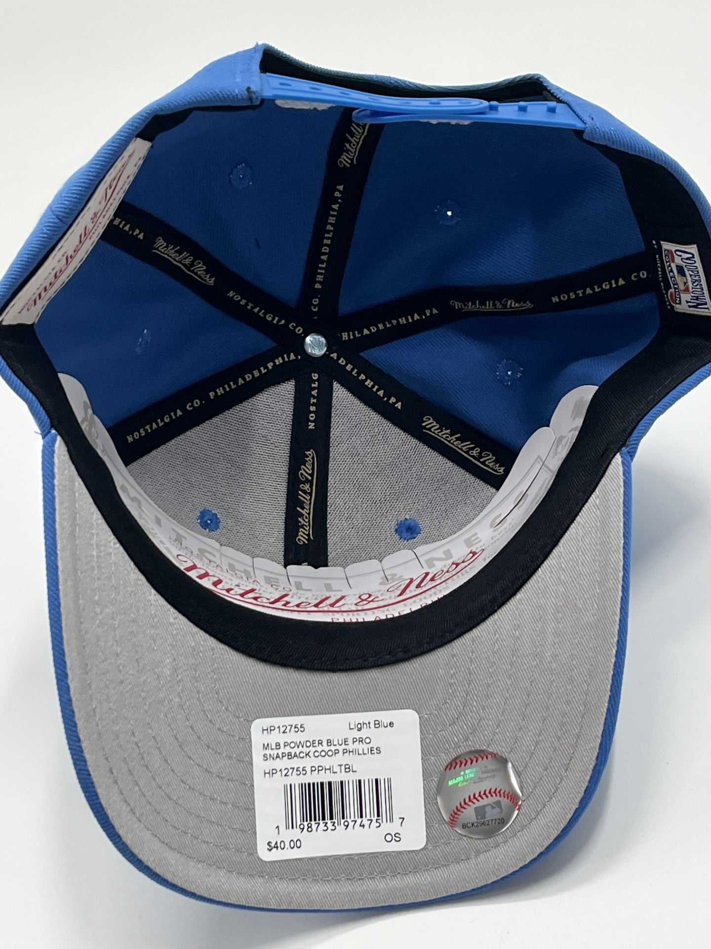 Mitchell &amp; Ness MLB Powder Blue Pro Snapback Coop Phillies Hat