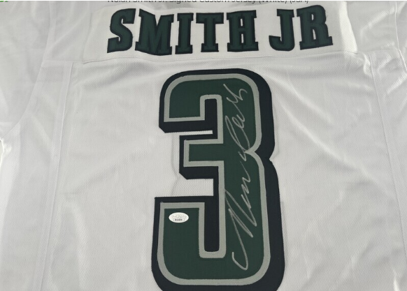 Nolan Smith Jr. Signed Custom Jersey (White) (JSA)