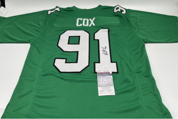 Fletcher Cox Signed (Kelly Green) Jersey (JSA)