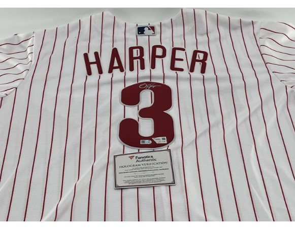 Bryce Harper Signed Phillies Nike on-field style Jersey (MLB &amp; Fanatics)