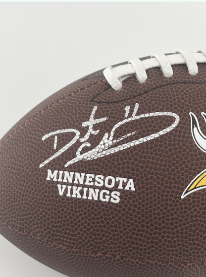 Daunte Culpepper Signed NFL Football - Logo Vikings