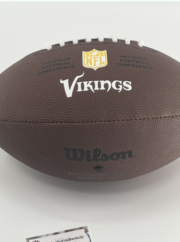 Daunte Culpepper Signed NFL Football - Logo Vikings