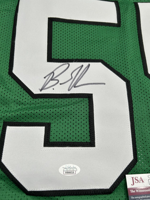 Brandon Graham Signed Custom Kelly Green Jersey (JSA)