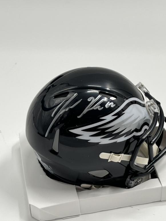 Jason Kelce Signed Philadelphia Eagles (Black) Mini Speed Helmet (PSA)