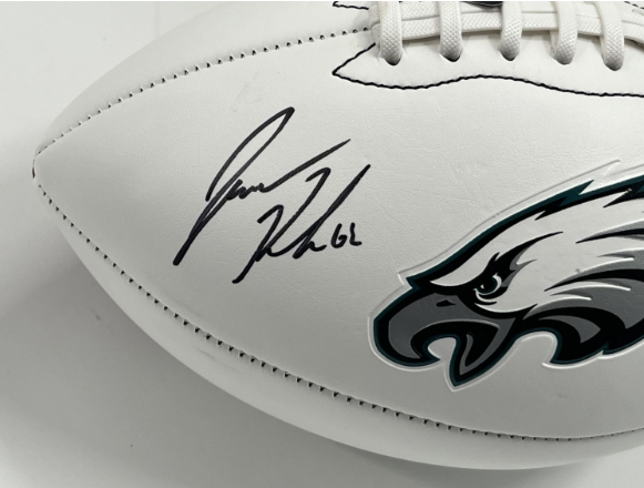Sporting Equipment:Autographed:Jason Kelce Signed Philadelphia Eagles Logo Football (PSA)