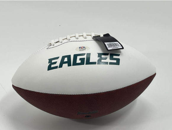 Sporting Equipment:Autographed:Jason Kelce Signed Philadelphia Eagles Logo Football (PSA)