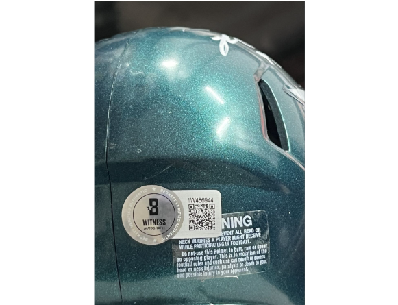 Brent Celek Signed Eagles Speed Mini Helmet (Beckett)
