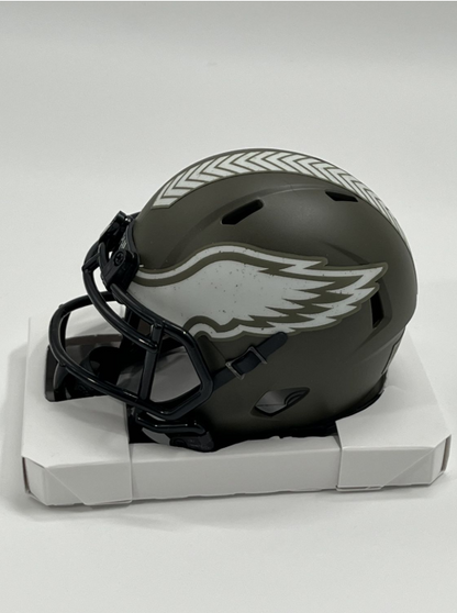 Jason Peters Signed Eagles Salute To Service Alternate Speed Mini Helmet (Beckett)