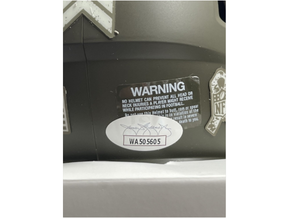 Vince Papale Signed Eagles Salute To Service Alternate Speed Mini Helmet Inscribed &quot;Invincible&quot;