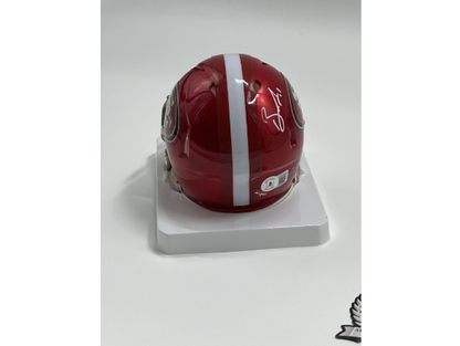 Brandon Aiyuk Signed Eagles Flash Alternate Speed Mini Helmet (Beckett)