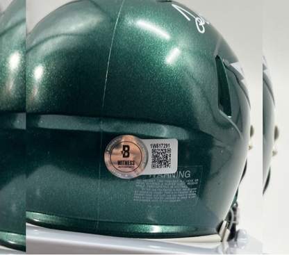 Fletcher Cox Signed Eagles (Mid Night Green) Speed Mini Helmet (Beckett)
