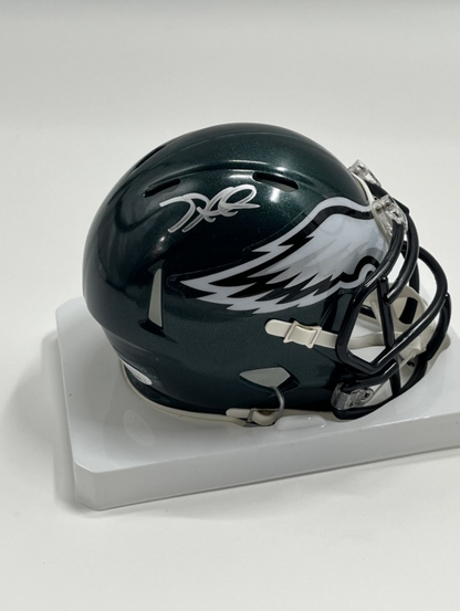 Jalen Hurts (Mid Night Green) Riddell Mini Helmet (JSA)