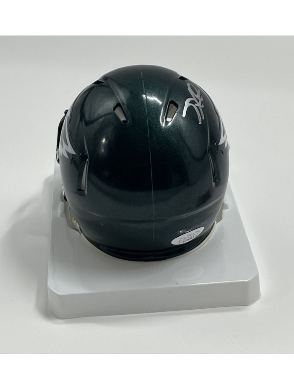Jalen Hurts (Mid Night Green) Riddell Mini Helmet (JSA)