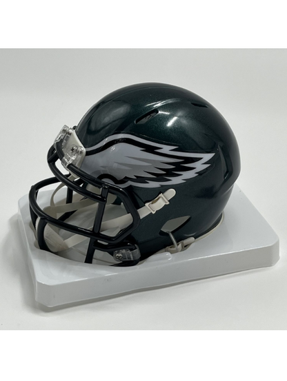 Jalen Hurts (Mid Night Green) Riddell Mini Helmet (JSA)