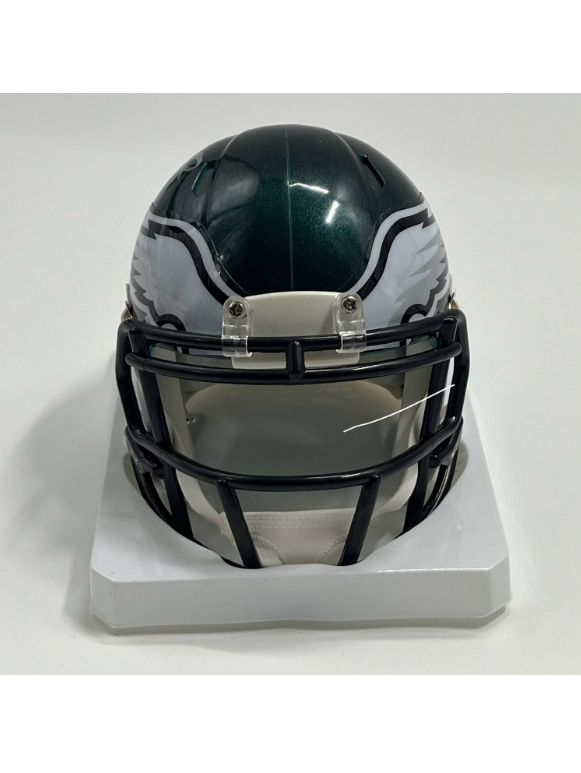 Jalen Hurts (Mid Night Green) Riddell Mini Helmet (JSA)