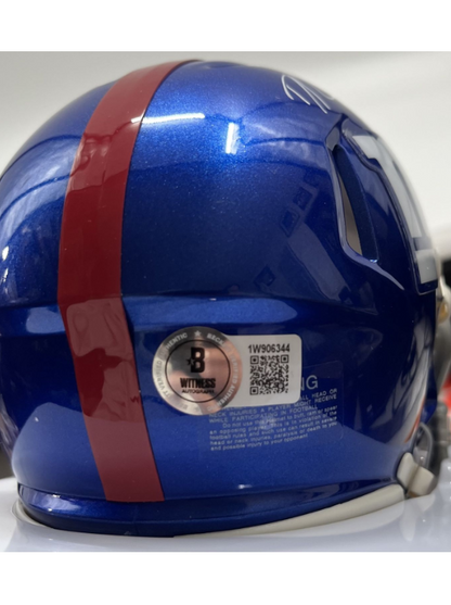Dexter Lawrence II Signed Giants Speed Mini Helmet (Beckett)