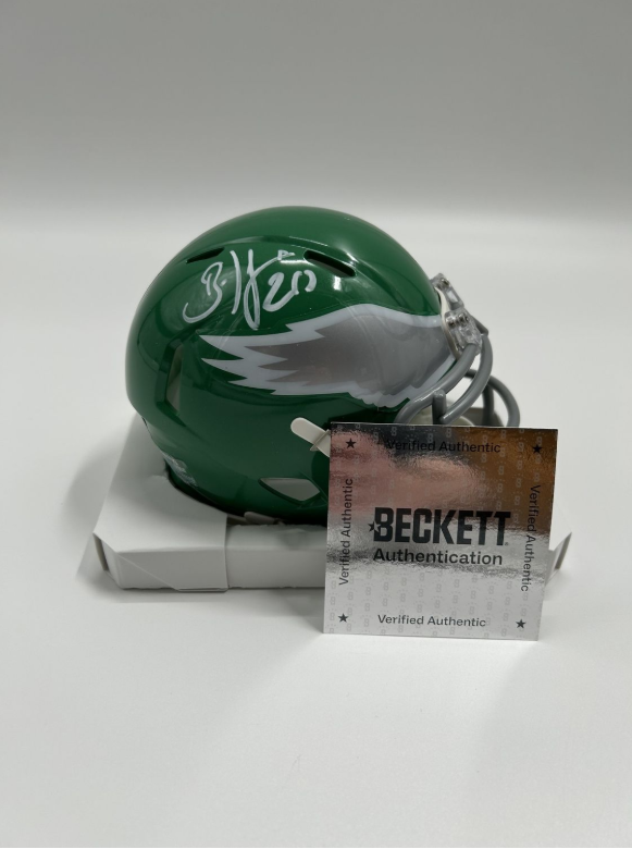 Brian Dawkins Signed Eagles Throwback Alternate Speed Mini Helmet (Beckett)