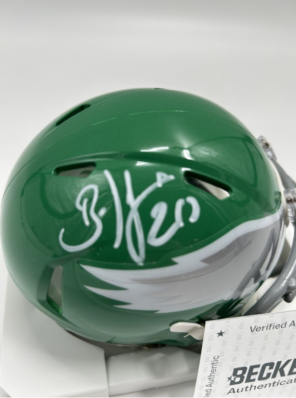 Brian Dawkins Signed Eagles Throwback Alternate Speed Mini Helmet (Beckett)