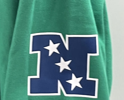 Mitchell &amp; Ness Mens Green Philadelphia Eagles There &amp; Back Fleece Cew