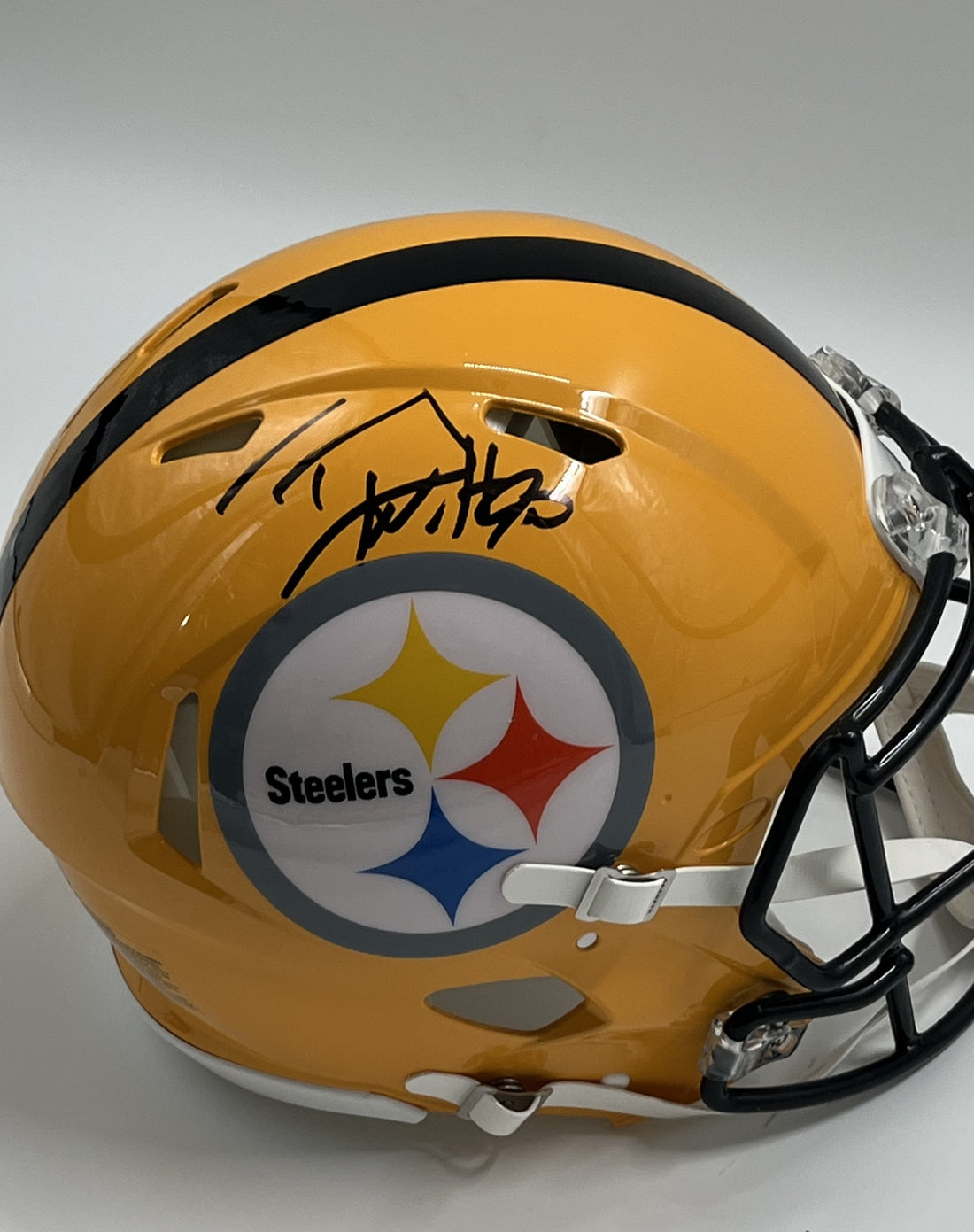 T. J. Watt Signed Steelers Full-Size Authentic On-Field Throwback Alternate Speed Helmet (Beckett)