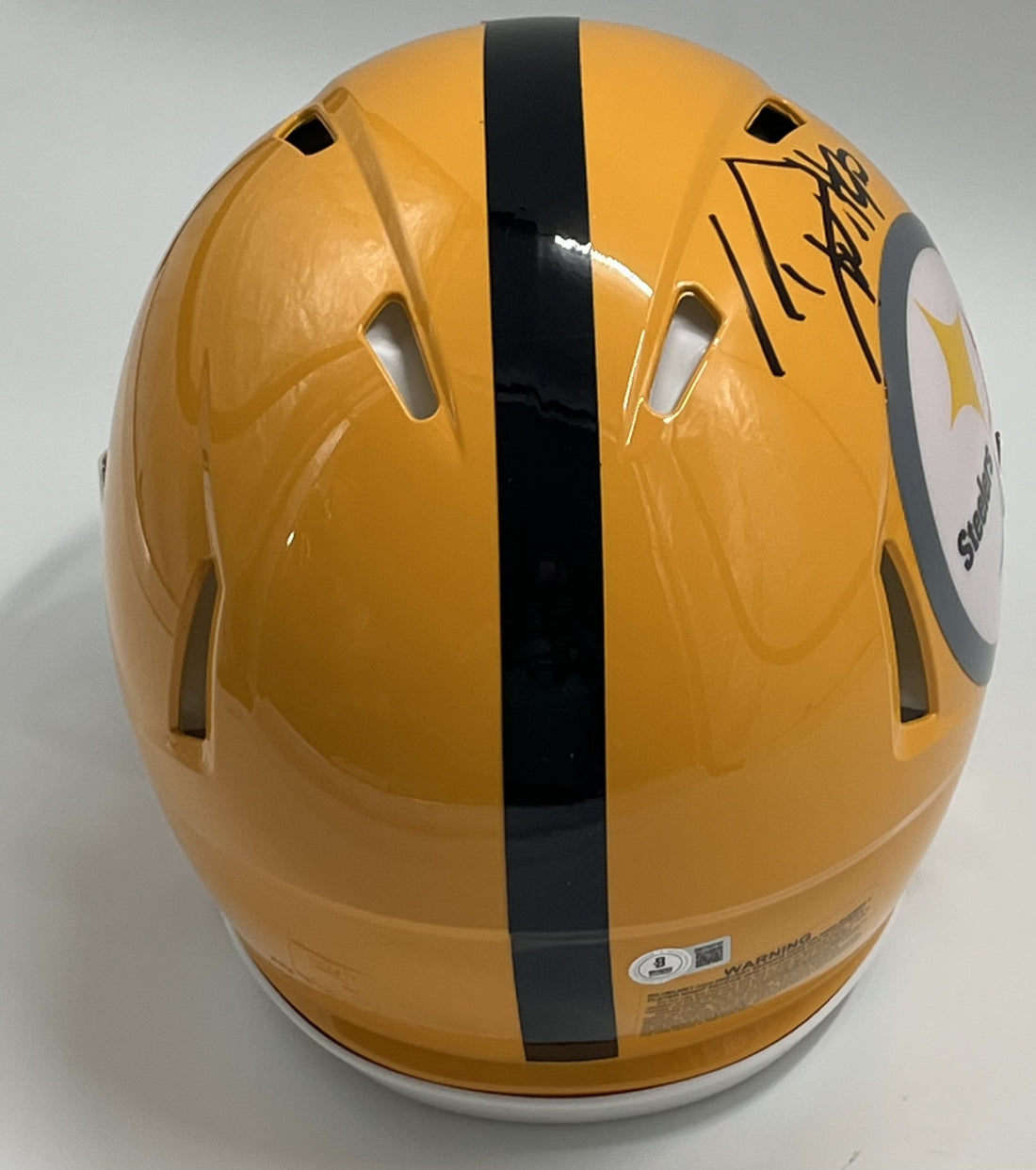 T. J. Watt Signed Steelers Full-Size Authentic On-Field Throwback Alternate Speed Helmet (Beckett)