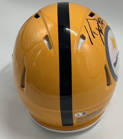 T. J. Watt Signed Steelers Full-Size Authentic On-Field Throwback Alternate Speed Helmet (Beckett)