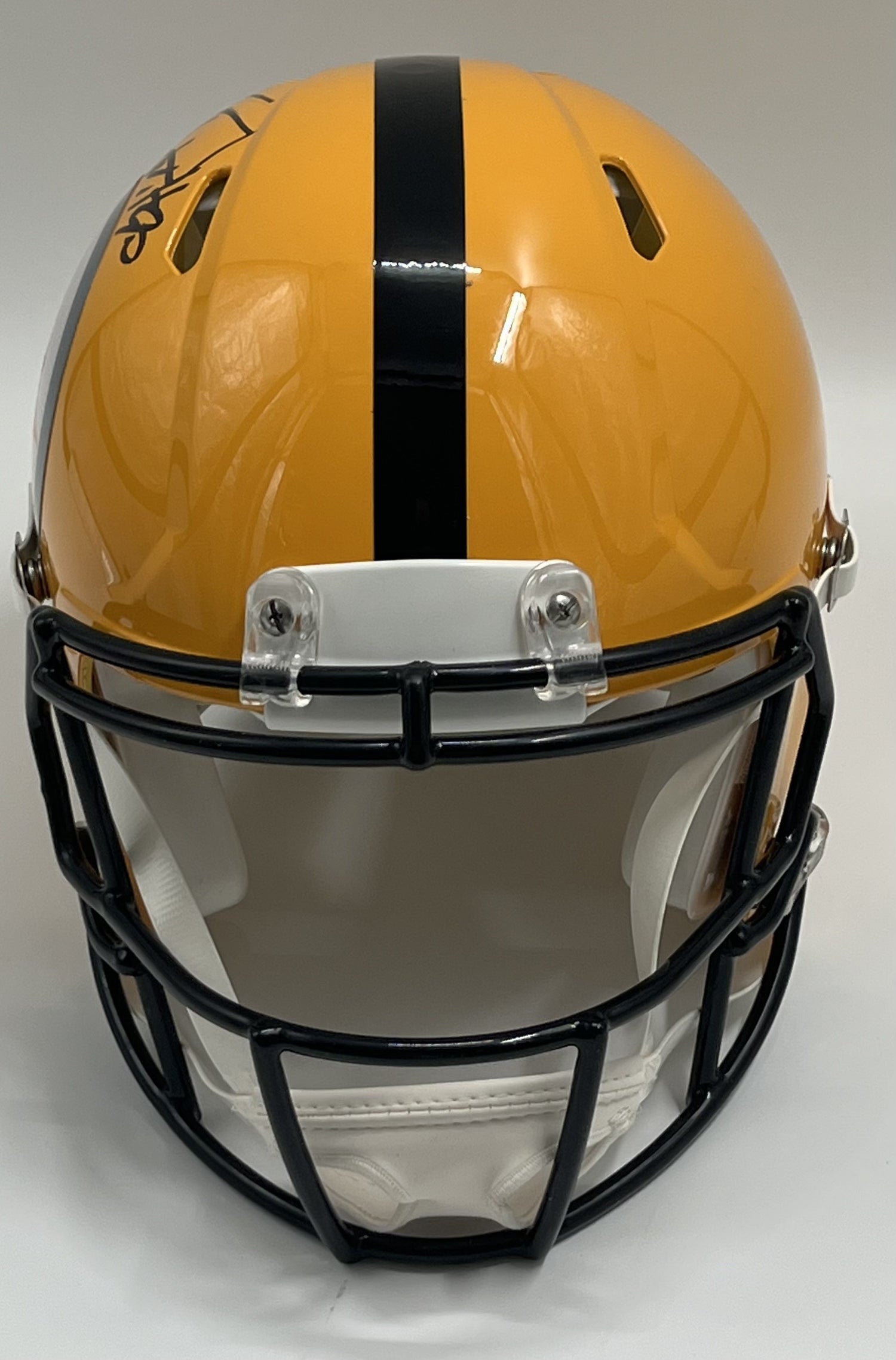 T. J. Watt Signed Steelers Full-Size Authentic On-Field Throwback Alternate Speed Helmet (Beckett)