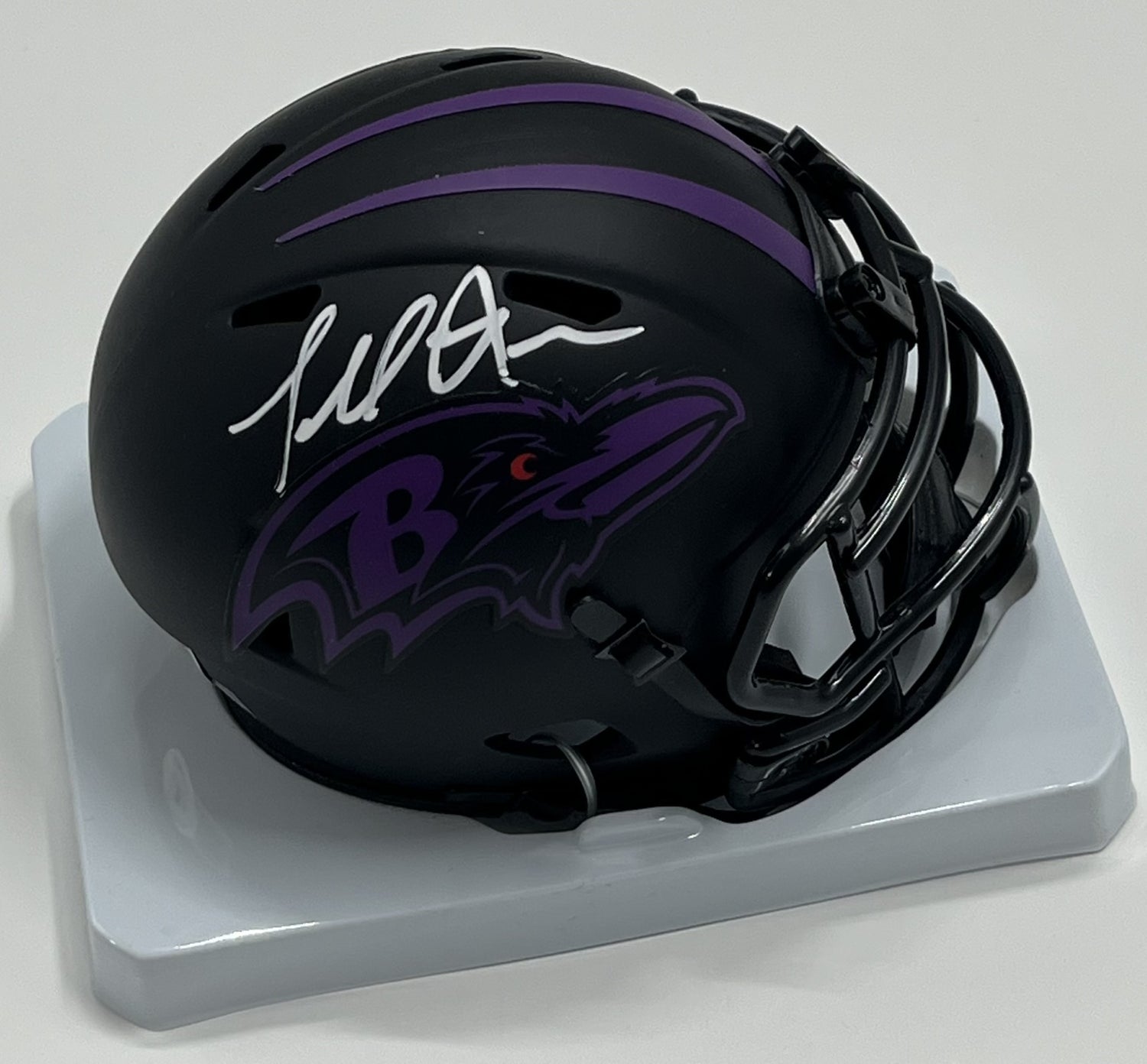 Terrell Suggs Signed Ravens Eclipse Alternate Speed Mini Helmet (Beckett)