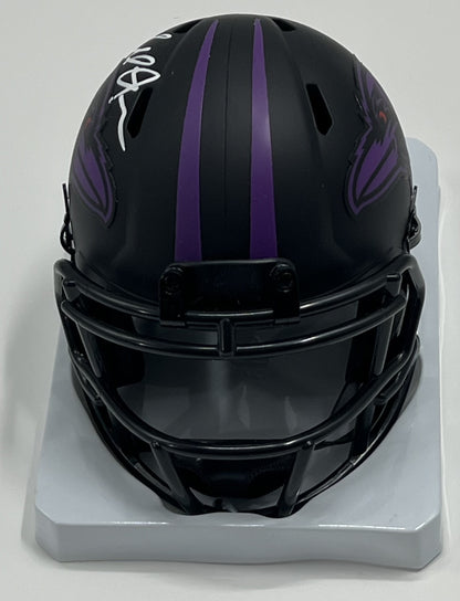 Terrell Suggs Signed Ravens Eclipse Alternate Speed Mini Helmet (Beckett)