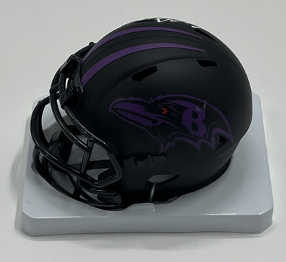 Terrell Suggs Signed Ravens Eclipse Alternate Speed Mini Helmet (Beckett)