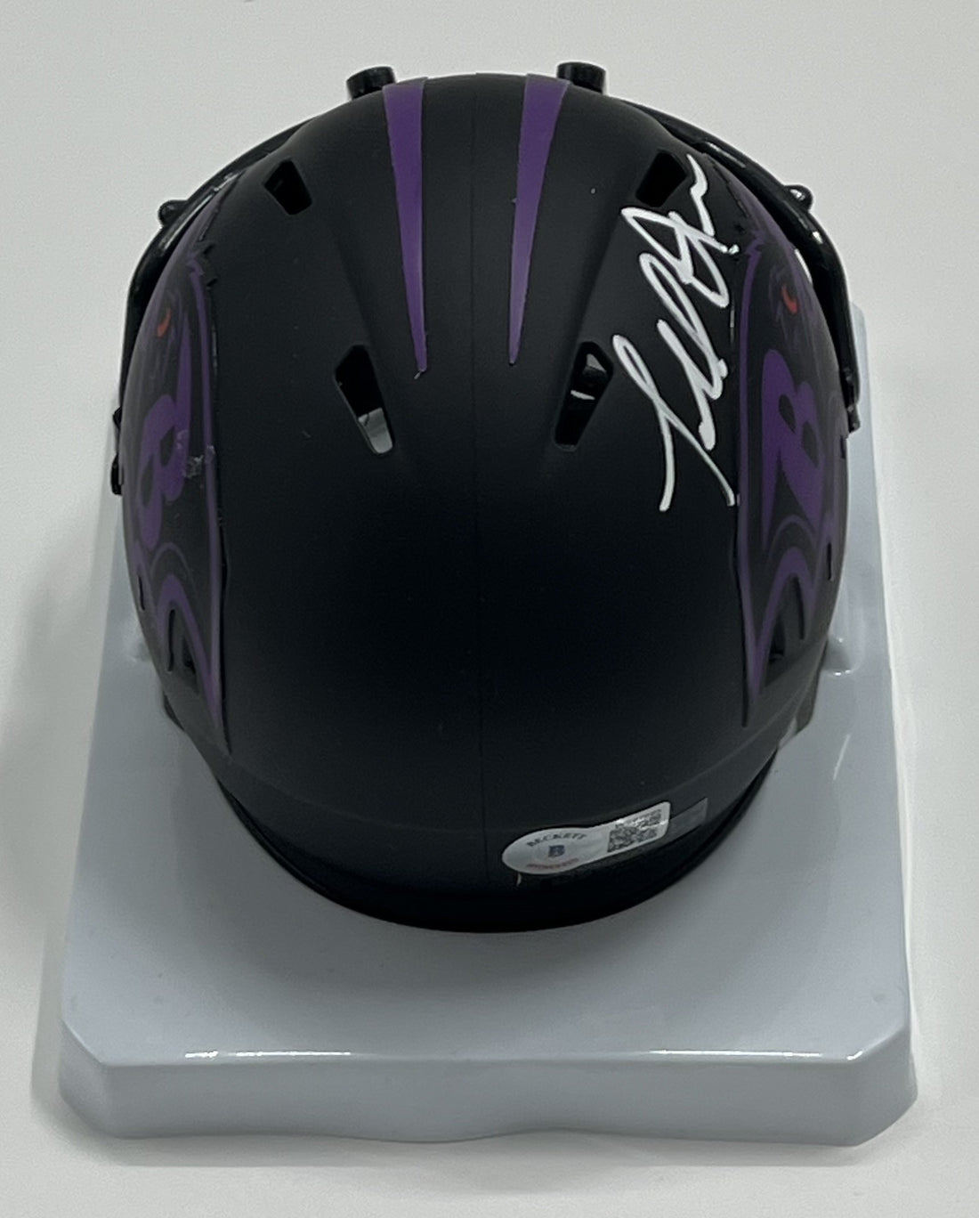Terrell Suggs Signed Ravens Eclipse Alternate Speed Mini Helmet (Beckett)